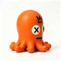Promotion : Boîte Mystère Figurine PVC Personnalisée Pieuvre Orange – Art Toy Designer de Collection pour Décoration Intérieure