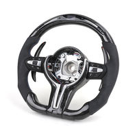 Volant en cuir perforé forgé LED M Sport pour Série F X5 E70/X6/X6M E71/E46 M3 E39/E60/E92 M4 G20/F30/F10 M5