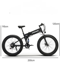 Vélo électrique pliant léger de 26 pouces pour la ville, 7 vitesses, moteur sans balais, batterie lithium 48V8Ah, pneus larges, freins à disque doubles, alliage d'aluminium