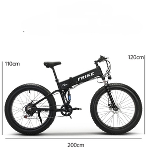 Vélo électrique pliant léger de 26 pouces pour la ville, batterie au lithium 36V8Ah sans balais, pneus larges, freins à disque doubles, moyeu arrière en alliage d'aluminium - Product Image 4