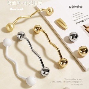 <b>Cabinet</b> Door Handles Zinc Alloy Minimalist Style Wardrobe Bar Handle Durable - Product Image 1