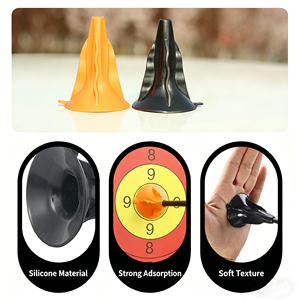Tête de flèche en caoutchouc souple à grande <span class=keywords><strong>ventouse</strong></span> pour tiges de 7 mm, forte adhérence pour le tir à l'<span class=keywords><strong>arc</strong></span> sécurisé des enfants et la pratique de la cible - Product Image 2