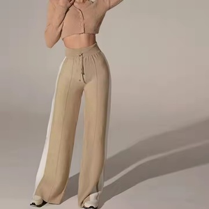 Pantalones de Algodón de Otoño OEM para Mujer, Pantalones Deportivos Casuales, 100% Algodón Francés, Pantalones Deportivos de Doble Raya para Mujer - Product Image 3