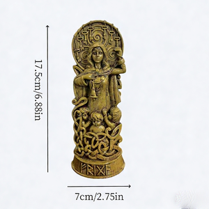 Statuette Personalizzate per Altare Pagan, Figurina di Frigg in Resina, Scultura <span class=keywords><strong>della</strong></span> Dea <span class=keywords><strong>della</strong></span> <span class=keywords><strong>Mitologia</strong></span> Norrena, Stile Legno, Decorazione per Casa, Regali, Libreria - Product Image 2