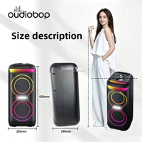 Nuevo Producto Más Vendido, Altavoces Dobles de 6.5 Pulgadas con Forma de Calabaza, Doble Gradiente RGB, Máquina de Karaoke Familiar, Micrófono Inalámbrico Individual
