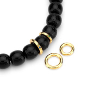 Anneau d'espacement vintage avec perles CZ étoilées, pour la fabrication de bijoux (chapelets et bracelets ethniques DIY)