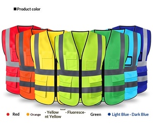 Vêtements de sécurité réfléchissants personnalisés, gilet réfléchissant vert fluorescent, travaux de construction, service routier, utilisation nocturne, fabriqué aux États-Unis - Product Image 1