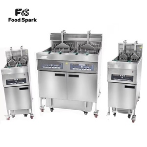 Freidora Comercial de Acero Inoxidable de 21.5L con Elevación Automática, Tanque Único, Control por Microcomputadora, Eléctrica/a Gas, con Sistema de Filtro Integrado para Frituras - Product Image 1