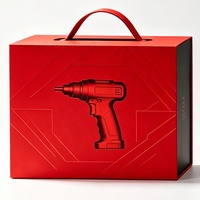 Boîtes rigides personnalisées écologiques, recyclables, portables, de luxe, en carton, avec découpe de trous, fermeture magnétique, couvercle, emballage avec poignée