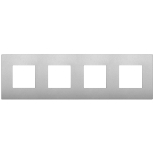 Placca 8M 2+2+2+2 Int71 CL Silver Matt 30.3cm Wall <b>Switch</b> <b>Plate</b> - Product Image 1