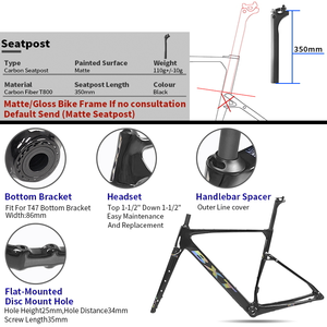 Cadre <span class=keywords><strong>de</strong></span> vélo <span class=keywords><strong>de</strong></span> gravier en carbone BXT Gravel-055 2026, nouveau, frein à disque 700C, patte <span class=keywords><strong>de</strong></span> dérailleur UDH, fibre <span class=keywords><strong>de</strong></span> carbone T1000, 700x50C, vélos <span class=keywords><strong>de</strong></span> <span class=keywords><strong>route</strong></span> OEM - Product Image 3