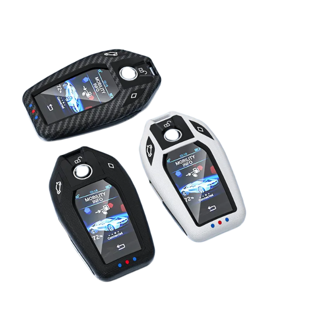 1 3 5 7 Series New Car Zinc Alloy Metal Remote Smart Key Cover Fob Case Protector Carbon Fiver ABS Key Fobs Holder for BMW