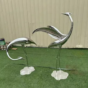 Multi-Animal Modern Garden Hotel Art Deco Abstract Animal Stainless Steel Sculpture Stone Carvings And Sculptures Animals