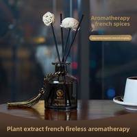 Diffuseur de parfum en verre artisanal Parilan, durable, avec fleurs séchées et rotin, 100 ml, parfum d'ambiance pour la maison, cadeau, 2 mois sans alcool