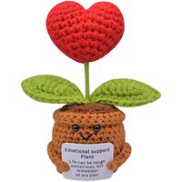 Ornamen Pot Bunga Rajutan dengan Hadiah Pendukung Emosional untuk Hari Ibu & Wisuda