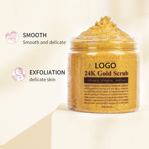 MLM Custom Cosmetic Whitening Deep Cleansing Organic Exfoliant Anti Aging Shimmer 24K Gold Face and Body Scrub - Product Image 3