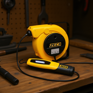 Enrouleur de câble Zeca 15,5 m 110-230 V avec lampe LED 24 V pour usage en atelier - Product Image 3