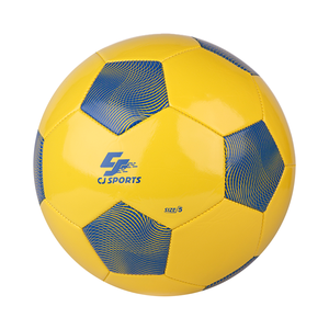 CJ Sports Ballon de football durable en PVC jaune rouge taille 5 cousu à la machine pour tous les âges pour un match d'entraînement récréatif au Vietnam - Product Image 1