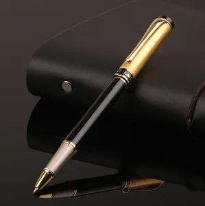 الأكثر شعبية Boligrafos Promocionales دي هلام مخصص شعار الأسود و الذهب قلم طلاء معدني مع حبر جل