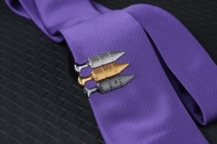 Nouvelle collection transfrontalière populaire KRPLD : Pince à papier pour homme, série pistolet, design Oman, en alliage plaqué or