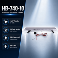 Feu de signalisation d'urgence routière à LED HB-740-10, protection IP65, fixation magnétique, matériau PC, écran non réfléchissant, sonore