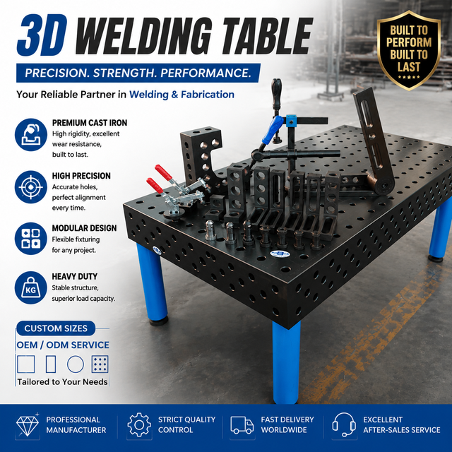 Precision Cast Iron Nitriding 3D Welding Table Modular Clamping Fixture System for Automated Welding Stations