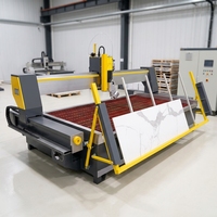 Machine de découpe à jet d'eau CNC 5 axes, type portique, équipement de découpe de quartz, découpeuse industrielle à eau haute précision