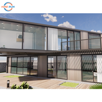 Maison conteneur de luxe de 2 à 3 chambres à coucher par le fournisseur Villa mobile prête à l'emploi Maison préfabriquée en acier pour hôtels