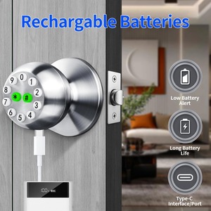 बायोमेट्रिक दरवाजा लॉक पासवर्ड लॉक कीलेस लॉक अनलॉक वाई-फाई स्मार्ट डोर हैंडल एल्यूमीनियम डिजिटल लॉक दरवाजा - Product Image 2