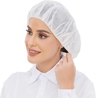 En stock aux États-Unis : Bonnets bouffants ronds jetables non-tissés, filets à cheveux, bonnets de protection et bonnets chirurgicaux jetables