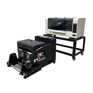 エプソンxp600プリントヘッド付き小型A3 30cm dtfプリンター粉末乾燥機付きペットフィルム印刷機に直接白インク