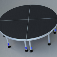 Plateforme de scène modulaire portable en aluminium 1x1m 1x2m, installation rapide, podium pour événements, concerts, mariages