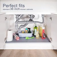 Tapis de protection d'évier en silicone imperméable de 1,3 mm d'épaisseur, couleur unie, pour tiroirs de cuisine, étagères et placards, tapis de rangement