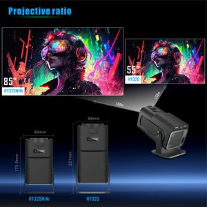 Salange HY320 mini projektörler destek 1080P taşınabilir proyector 4K çift WiFi akıllı android video ev beamer - Product Image 4