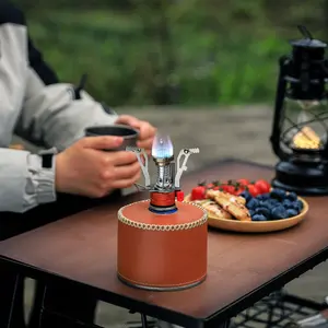 Mini fornello a Gas da campeggio pieghevole portatile in acciaio inossidabile all'aperto per il campeggio, l'escursionismo, il Picnic