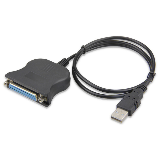 USB to parallel port printing cable - USB to old dot matrix printer interface - 25-pin DB25 adapter