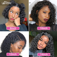 Perruque Frontale en Dentelle HD Ondulée Bouclée Profonde, Vente en Gros de Cheveux Humains Bruts Péruviens, Perruques Courtes Bob Coupées Pixie en Dentelle Complète, Perruque Frontale en Dentelle