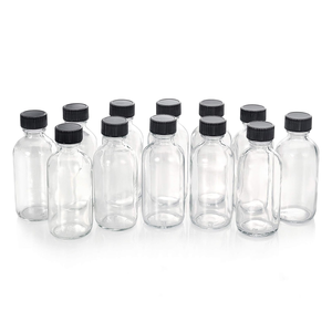 Bouteilles en verre rondes de Boston vides de 60 ml, 120 ml, 2 oz, 4 oz, pour voyage, whisky, vin, huile, jus, shots de gingembre, <span class=keywords><strong>mini</strong></span>-bouteilles avec bouchon à vis - Product Image 6
