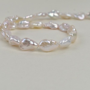 Collar de perlas naturales de agua dulce con forma Barroca <span class=keywords><strong>Biwa</strong></span> de 8-14mm, joyería fina, perlas sueltas de pepita DIY - Product Image 2