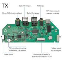 1 TX ke N RX Modul Audio Nirkabel Latensi Rendah PCBA yang Dapat Disesuaikan Papan Headphone TV Multi-pendengar untuk Tuna Rungu