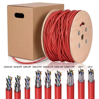 Câbles réseau Ethernet personnalisés avec 305m/boîtes, cuivre nu CCA CCS, 1000ft Cat 6a Cat6a UTP FTP SFTP LSZH PVC PE sur bobines en bois