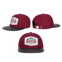 Personalizado 6 paneles de moda ajustable verano Unisex algodón cuero Snapback gorra deportes gorras para protección solar al aire libre