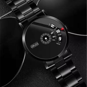 <span class=keywords><strong>ORUSS</strong></span> 862 Reloj de lujo resistente al agua para hombre, Reloj de acero para estudiantes, versión coreana joven, Reloj de cuarzo de tendencia informal a la moda para hombre - Product Image 4