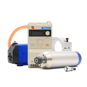 G-Penny 2.2kw ER20 Metal Spindle Water Cooled Spindle Motor Kit 12000rpm 400Hz Fuling H110/BD600 VFD, Water pump, bracket