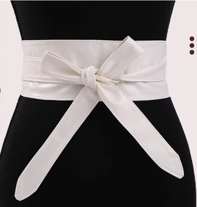 <span class=keywords><strong>Ceinture</strong></span> large en cuir PU pour femme, avec nœud décoratif, disponible en plusieurs couleurs pour robes et tenues - Product Image 5