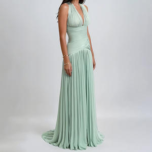 Bettergirl 2025 autunno inverno nuovo elegante abito <span class=keywords><strong>lungo</strong></span> dal design patchwork irregolare senza spalline - Product Image 3