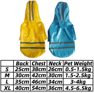 Veste de Pluie Réfléchissante et Écologique en PU pour Chien Doe Pet - Imperméable avec Capuche, Tailles S-<span class=keywords><strong>XL</strong></span>, Accessoire Extérieur pour Chiens - Product Image 2