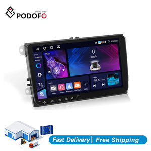 Podofo 2Din 4+64G 9" Android Car Radio <b>Wireless</b> Carplay Android Auto GPS Wifi for VW/Passat/Golf/MK5/MK6/Jetta Fast Deliver - Product Image 1