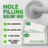 Mastic d'étanchéité imperméable pour le remplissage des fentes, réparation des trous dans les tuyaux d'égout, pâte à modeler, scellant à l'argile blanche