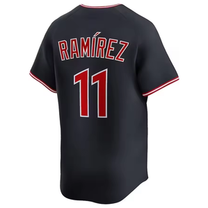 Maillots de baseball américains cousus de haute qualité en gros pour hommes Cleveland 11 Jose Ramirez - Product Image 5